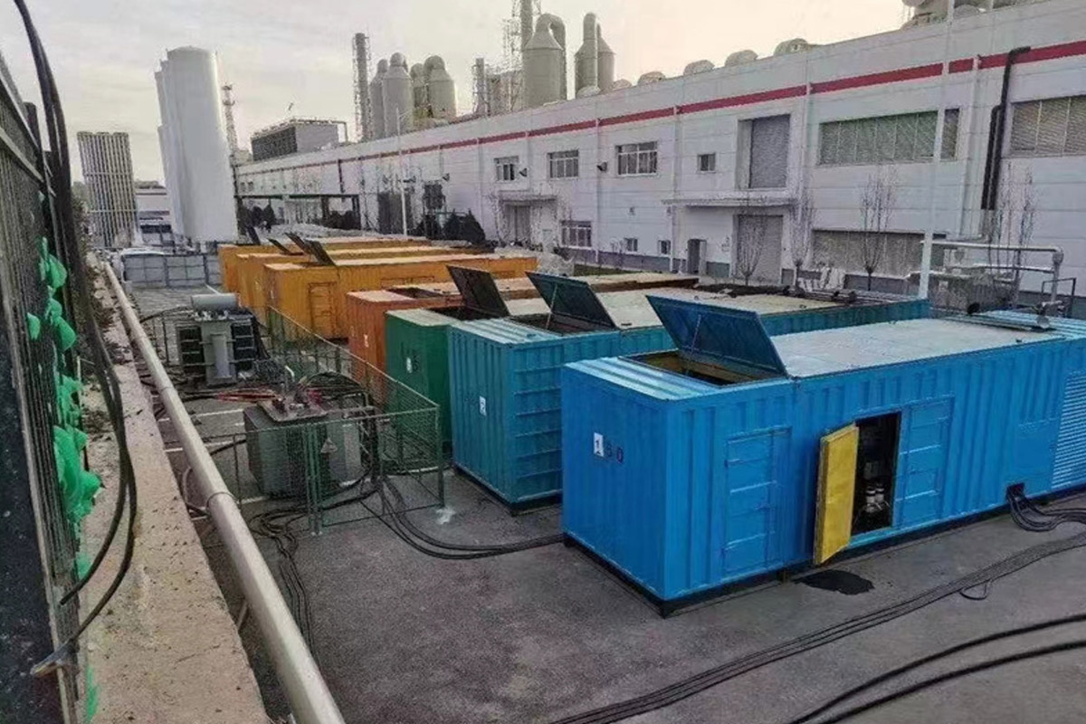 呼伦贝尔发电机租赁施工现场